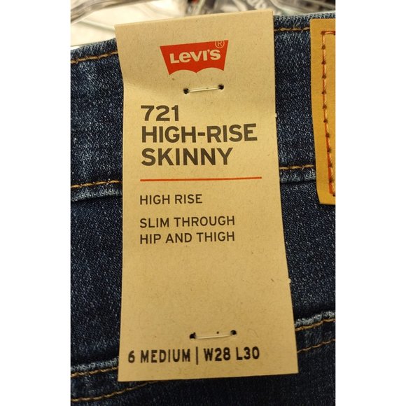 Levi's Women's 721 High Rise Skinny Jeans, Lapis Longing (Waterless) - Picture 6 of 8